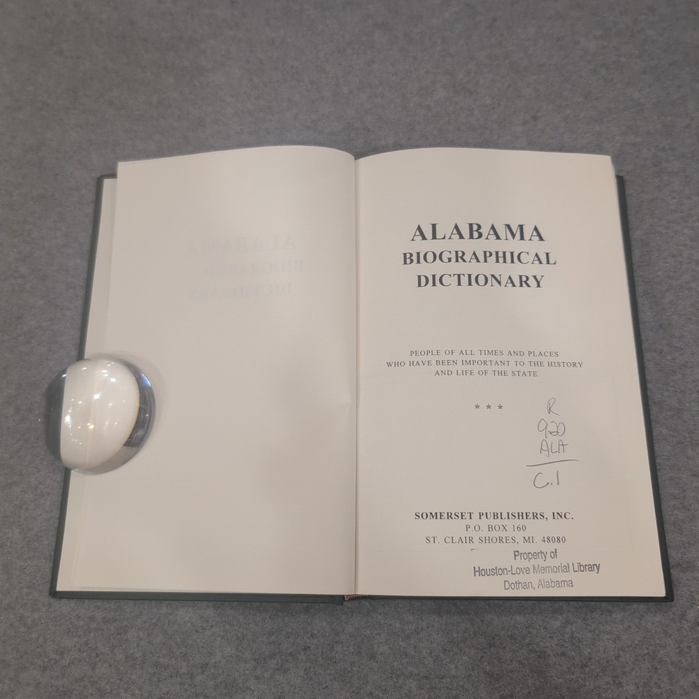 Alabama Biographical Dictionary Somerset Publishers 1998 Hardcover Reference - Picture 2 of 3